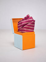 Berry Pink Banarasi Pocket Square
