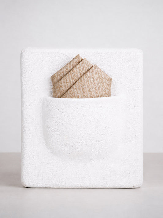 Tea Rose Banarasi Pocket Square