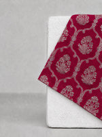 Dark Pink Banarasi Pocket Square