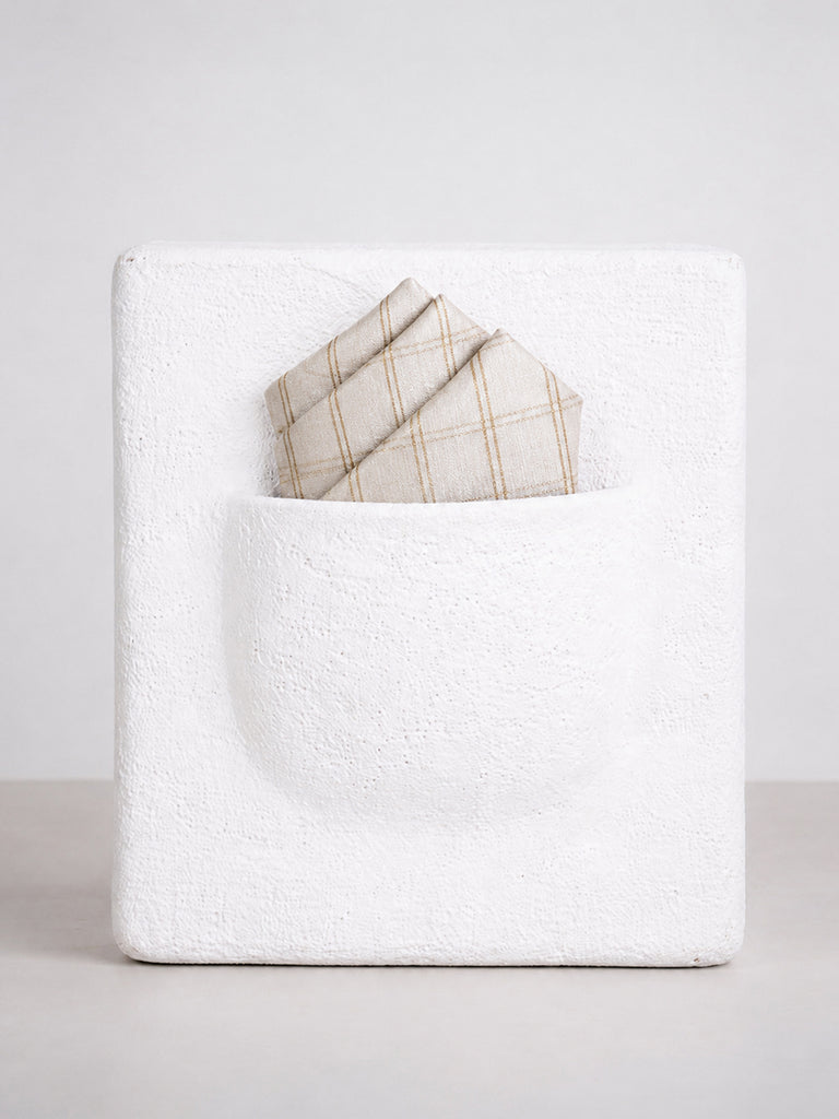 Shell Pink Banarasi Pocket Square