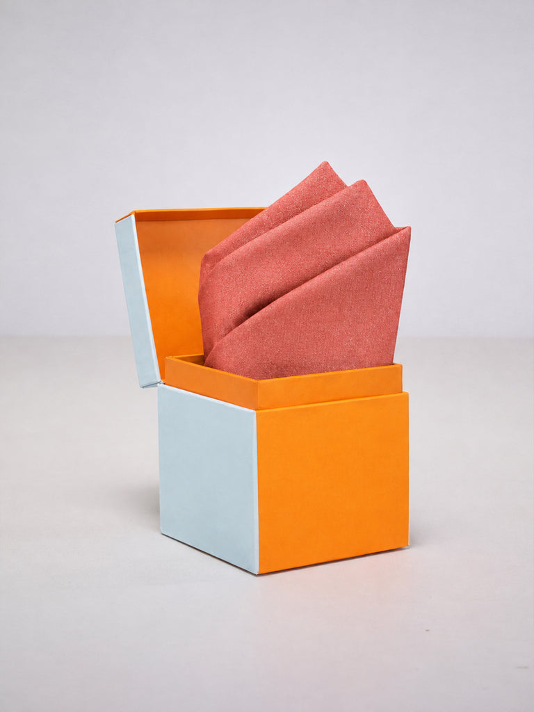 Rosewood Pink Banarasi Pocket Square