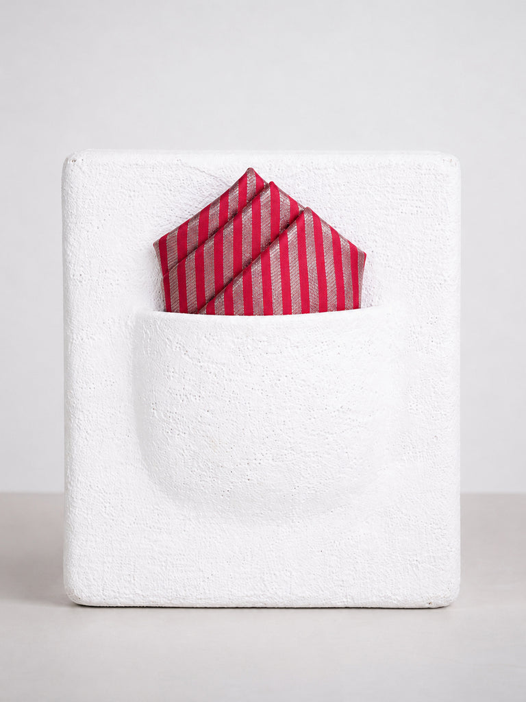 Fuchsia Pink Banarasi Pocket Square