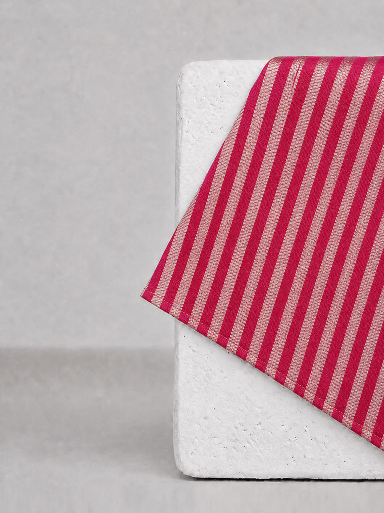 Fuchsia Pink Banarasi Pocket Square