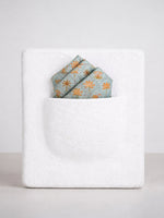 Powder Blue Printed Pocket Square