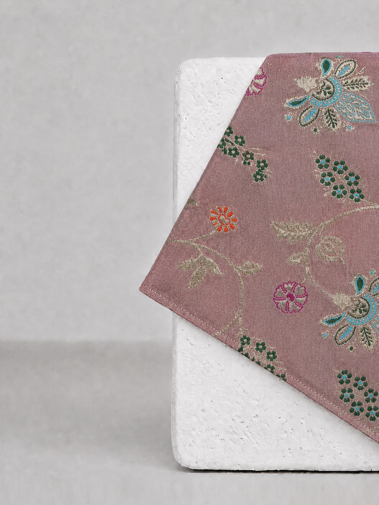 Blush Pink Banarasi Pocket Square