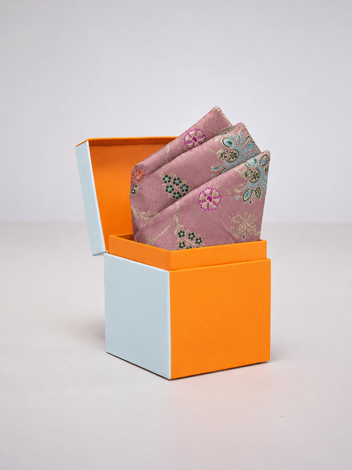 Blush Pink Banarasi Pocket Square