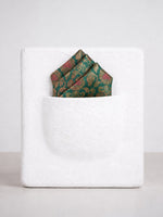 Bottle Green Banarasi Pocket Square