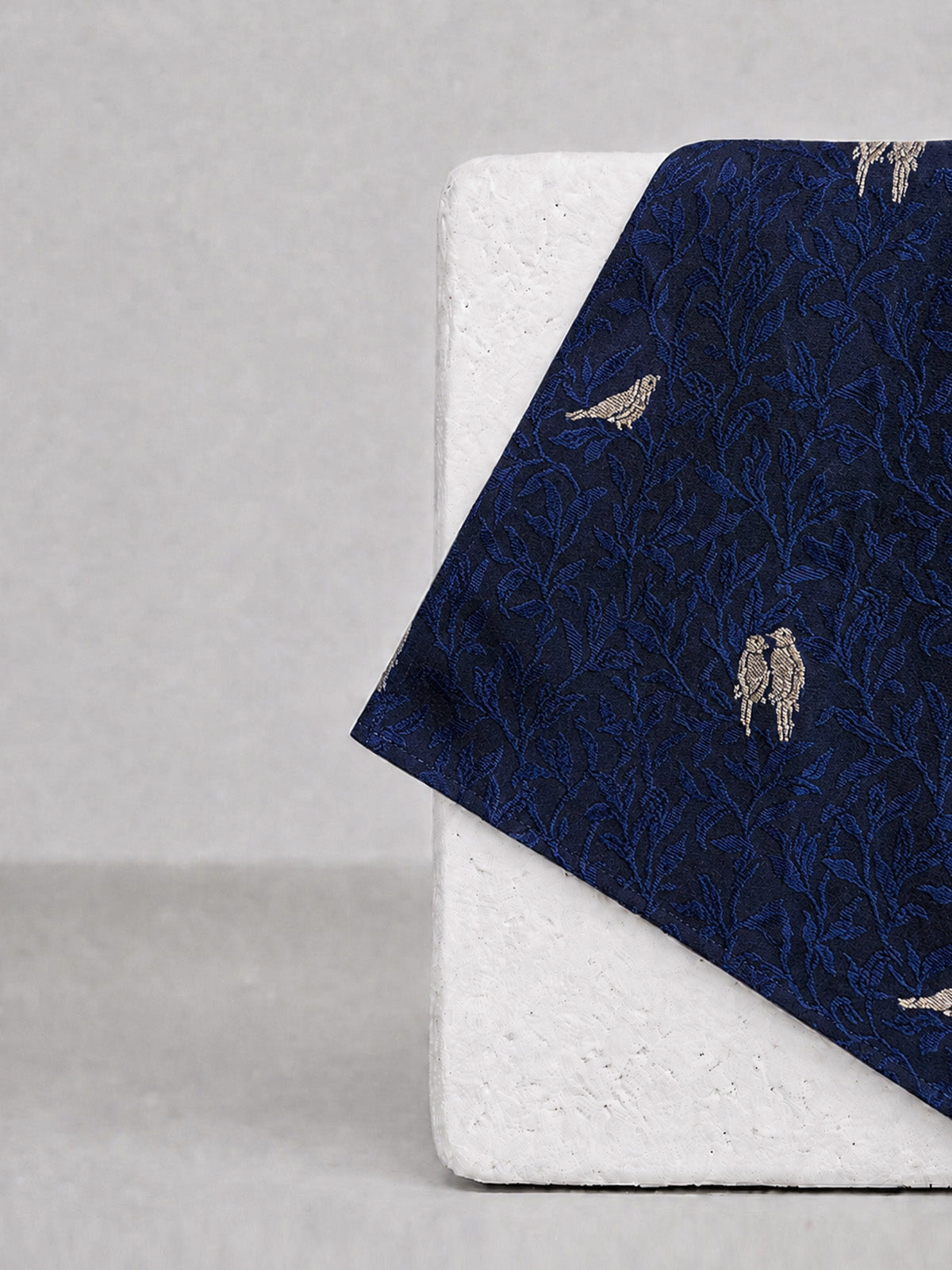 Black Banarasi Pocket Square