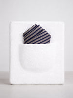 Purple Striped Banarasi Pocket Square