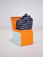 Purple Striped Banarasi Pocket Square