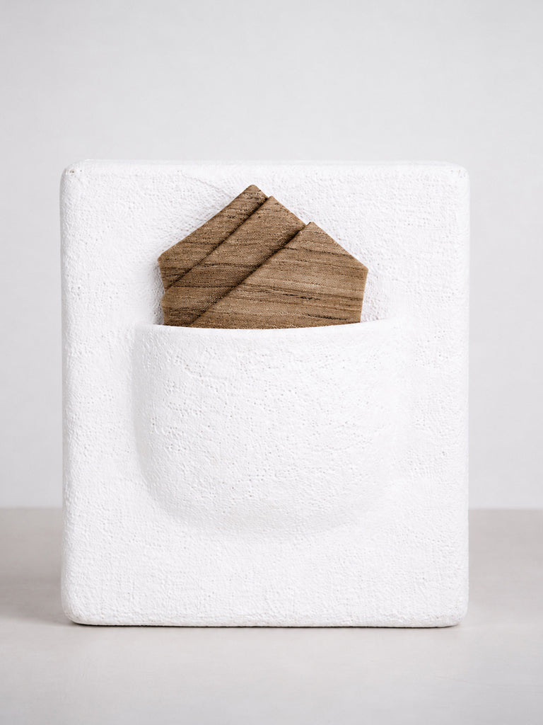 Warm Ecru Banarasi Pocket Square