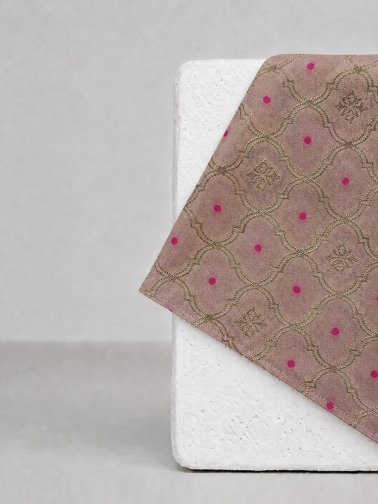 Ivory Blush Banarasi Pocket Square