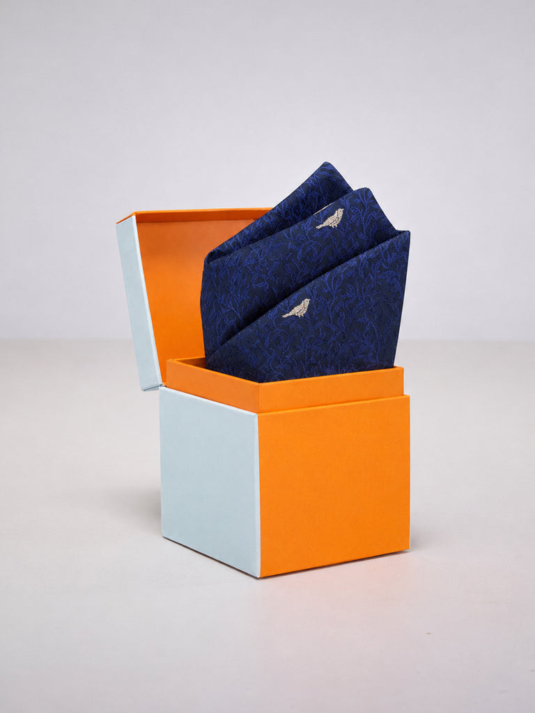 Black Banarasi Pocket Square
