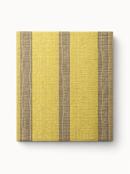 Handwoven Yellow Striped Banarasi Diary