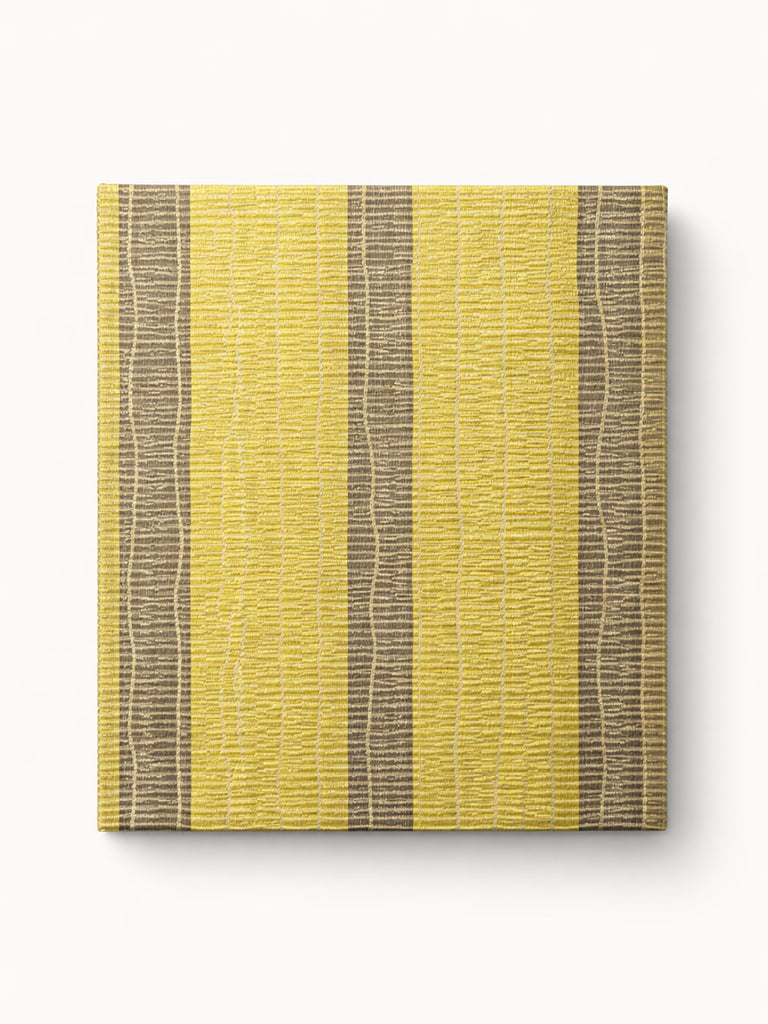 Handwoven Yellow Striped Banarasi Diary