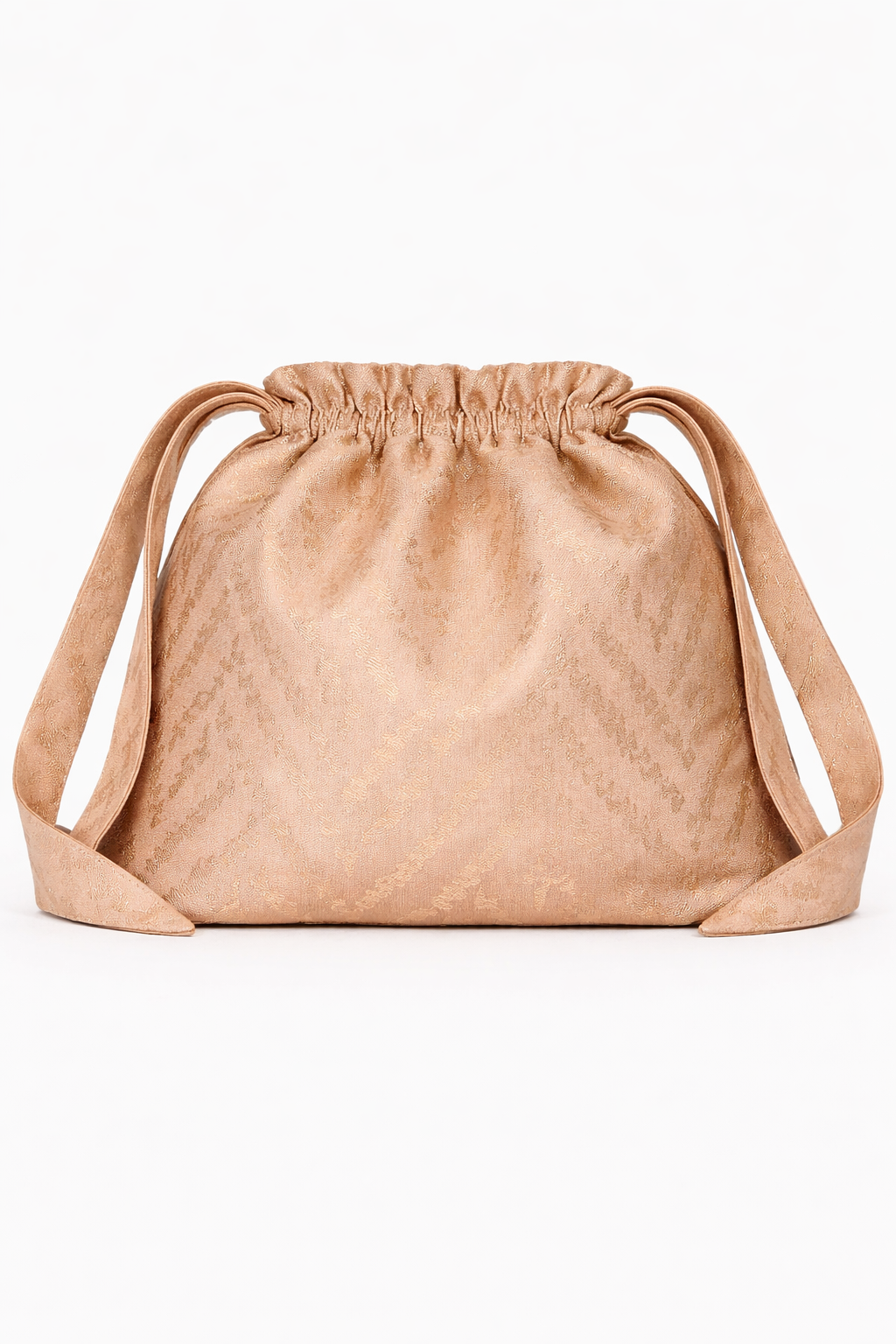 Handwoven Beige Banarasi Potli