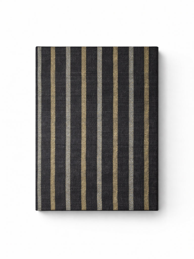 Handwoven Black Striped Banarasi Diary