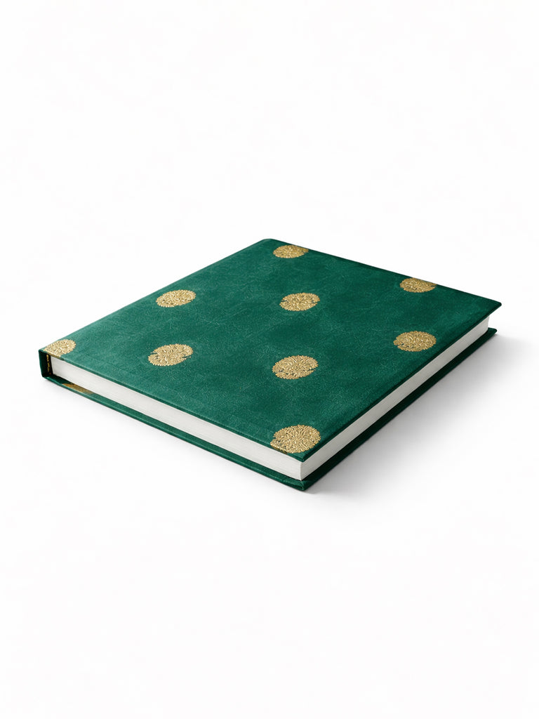 Handwoven Green & Gold Banarasi Diary