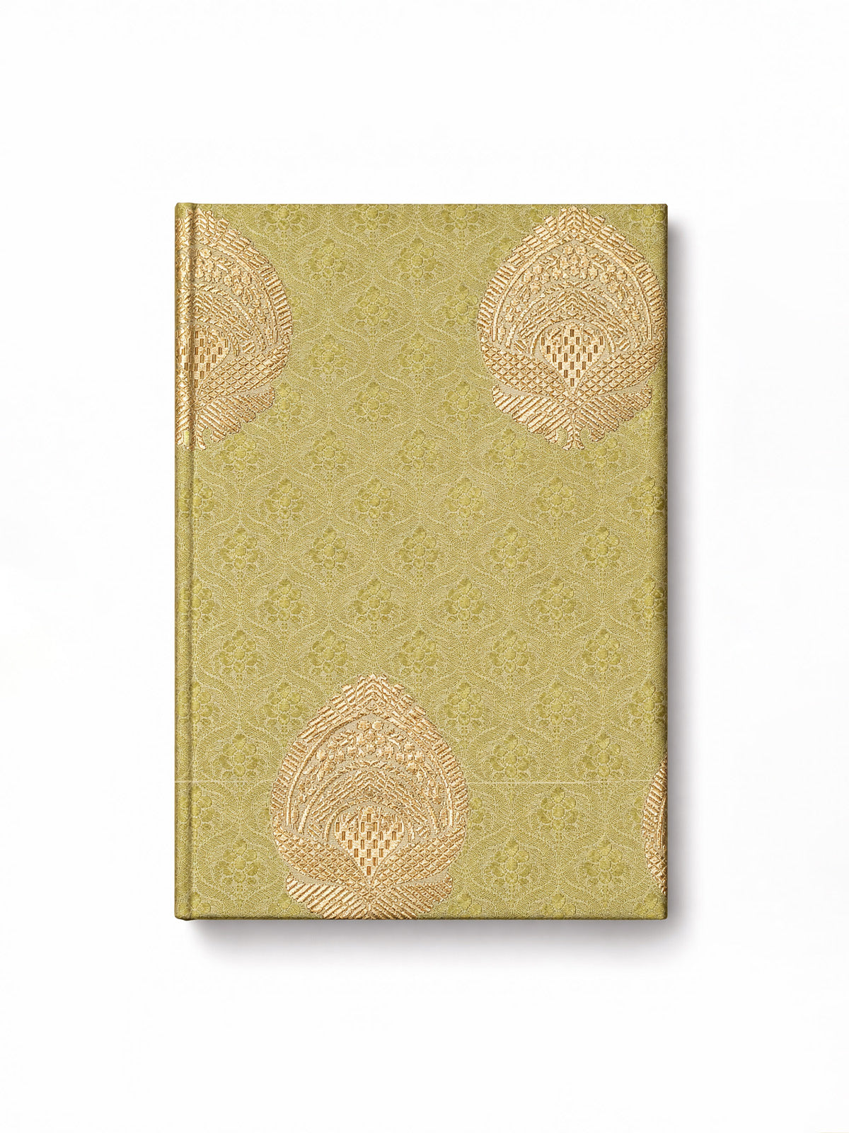 Handwoven Mint Gold Banarasi Diary