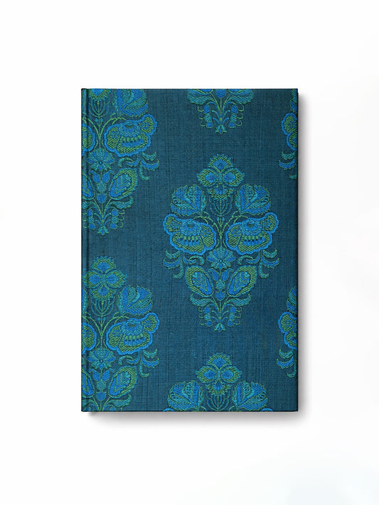 Handwoven Teal Blue Banarasi Diary