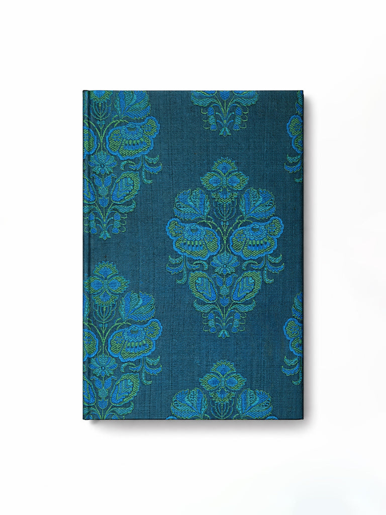 Handwoven Teal Blue Banarasi Diary