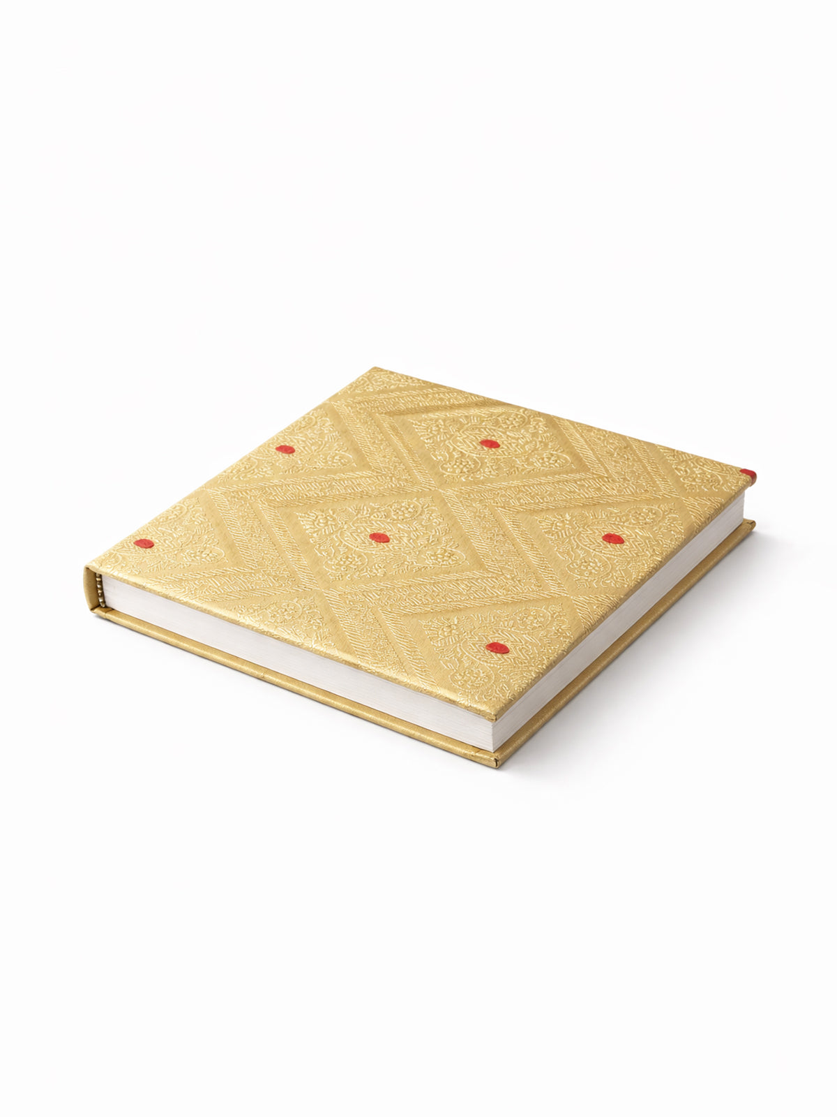 Handwoven Gold & Red Banarasi Diary