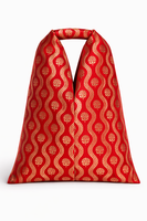 Handwoven Orange Banarasi Potli