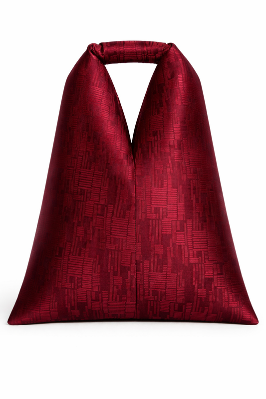 Handwoven Deep Red Banarasi Potli