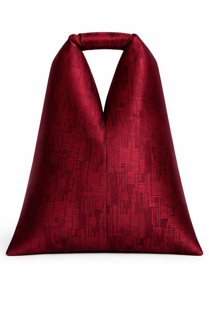 Handwoven Deep Red Banarasi Potli