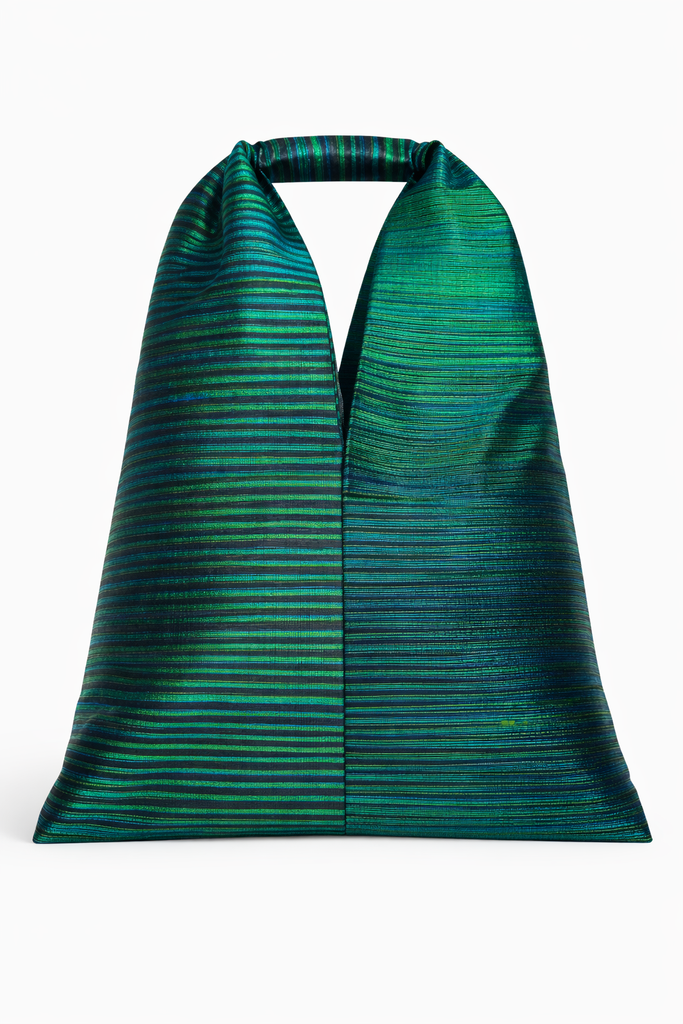 Handwoven Emerald Green Banarasi Potli