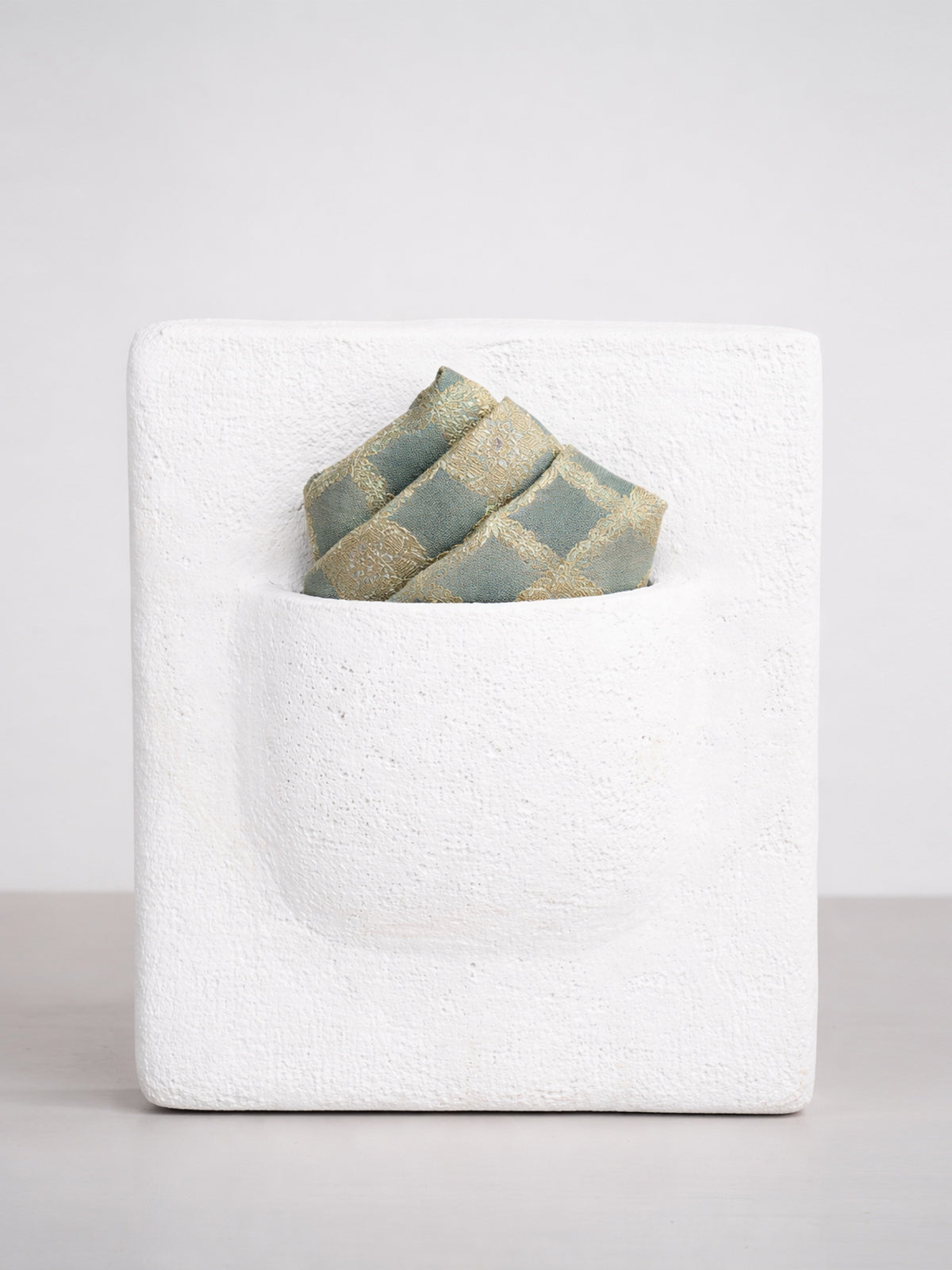 Handwoven Multi-Colour Cutwork Silk Pocket Square