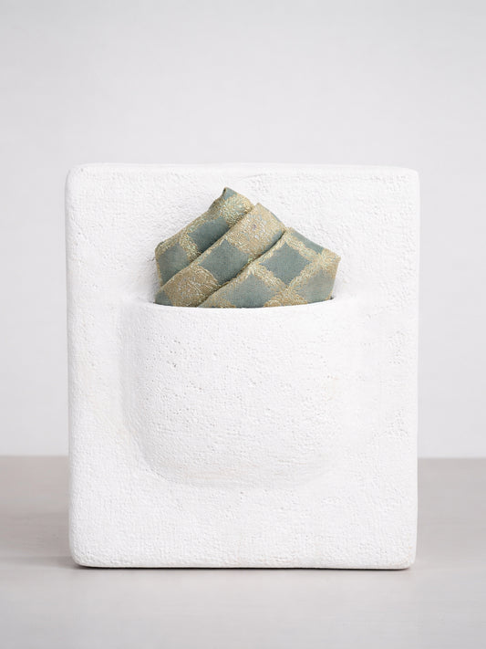 Handwoven Multi-Colour Cutwork Silk Pocket Square