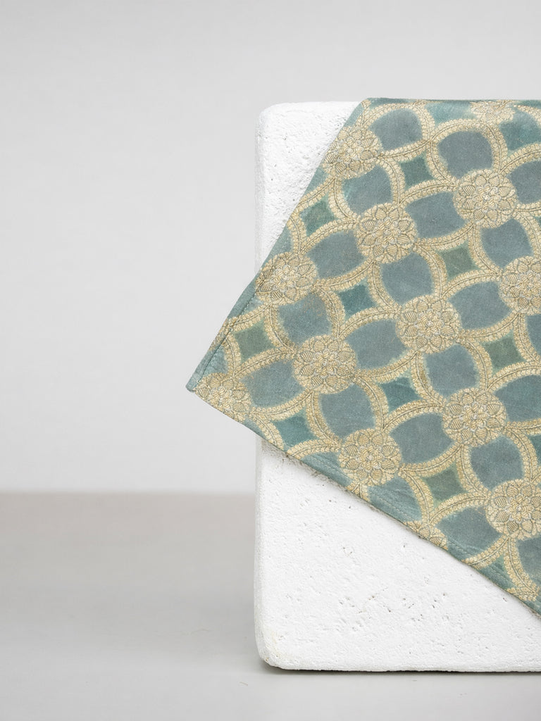 Handwoven Multi-Colour Cutwork Silk Pocket Square