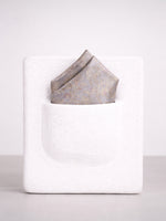 Handwoven Ivory & Gold Silk Pocket Square