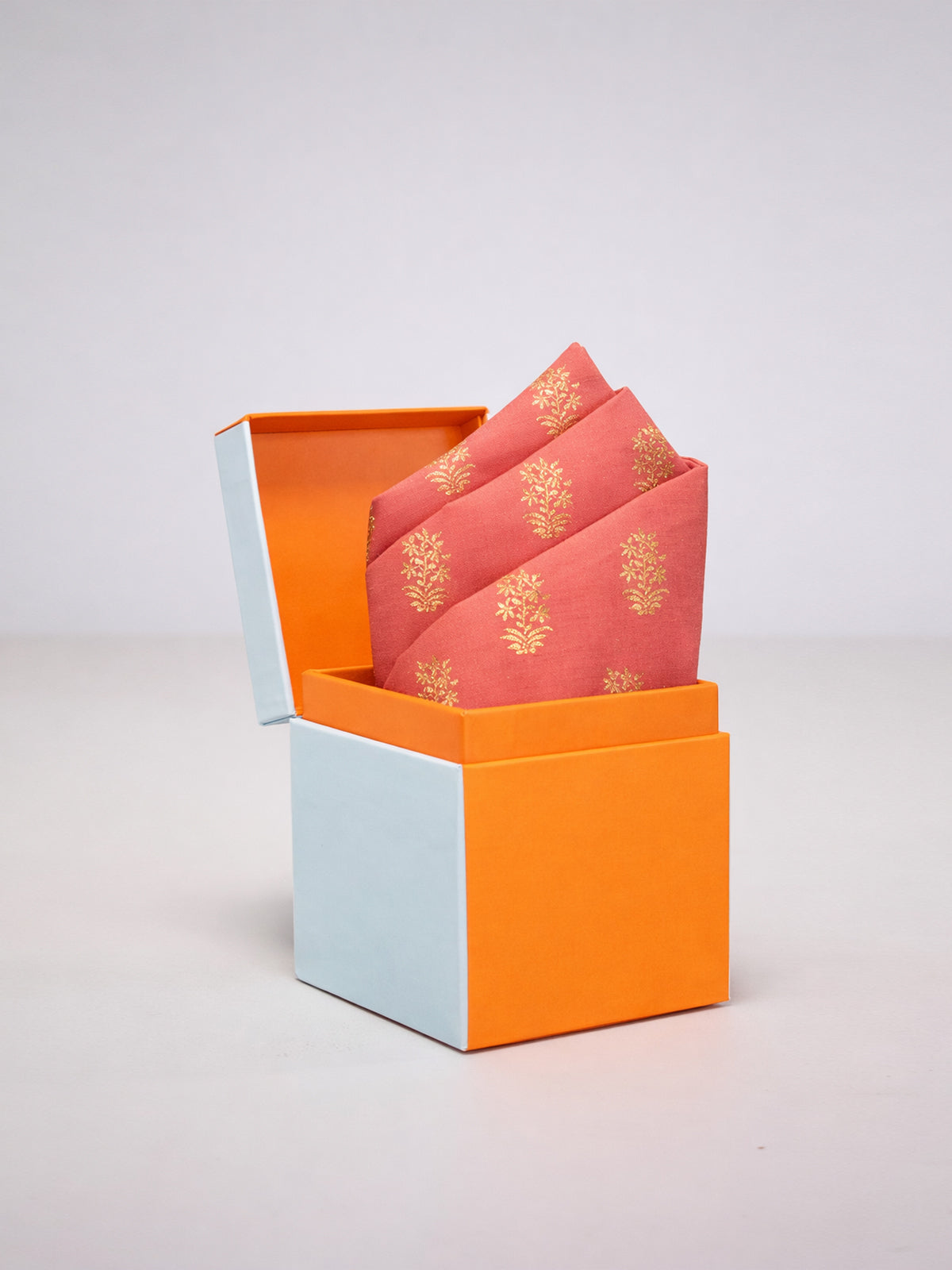 Handwoven Blush Pink Cutwork Silk Pocket Square