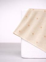 Handwoven Ecru Cutwork Silk Pocket Square