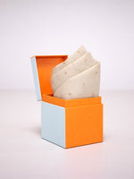 Handwoven Ecru Cutwork Silk Pocket Square