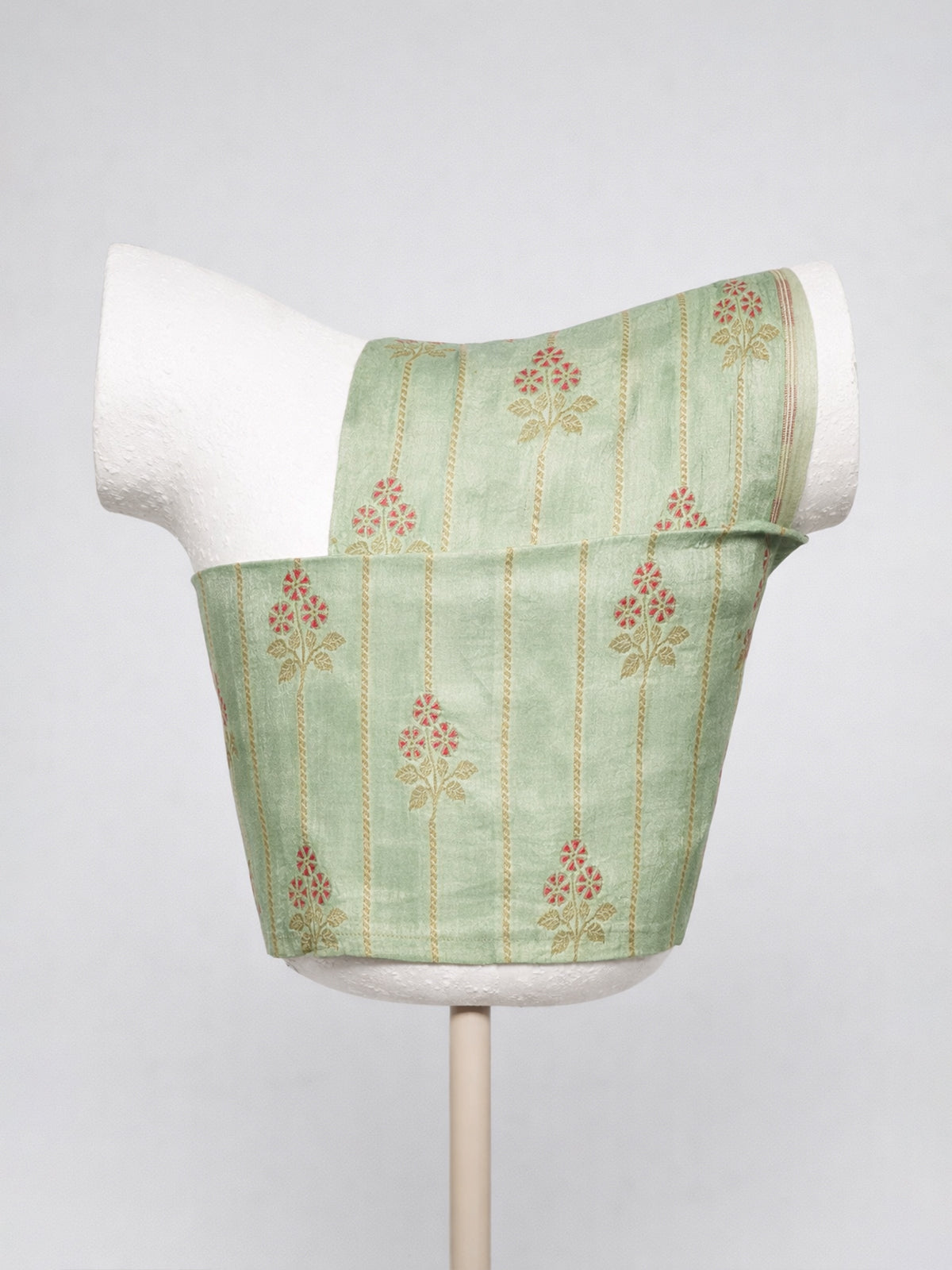 Handwoven Pistachio Green Kadhwa Banarasi