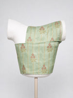 Handwoven Pistachio Green Kadhwa Banarasi