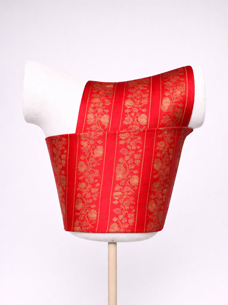 Handwoven Red Cutwork Banarasi