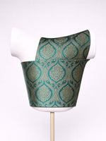 Handwoven Teal Blue Brocade Banarasi