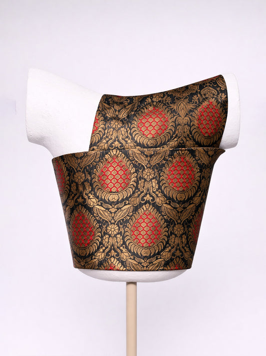 Handwoven Grey Brocade Banarasi