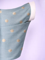 Handwoven Pale Blue Kadhwa Banarasi