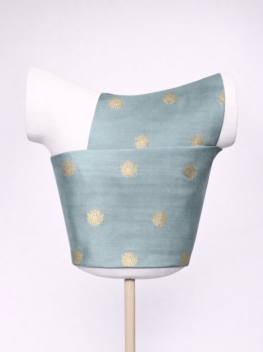 Handwoven Pale Blue Kadhwa Banarasi