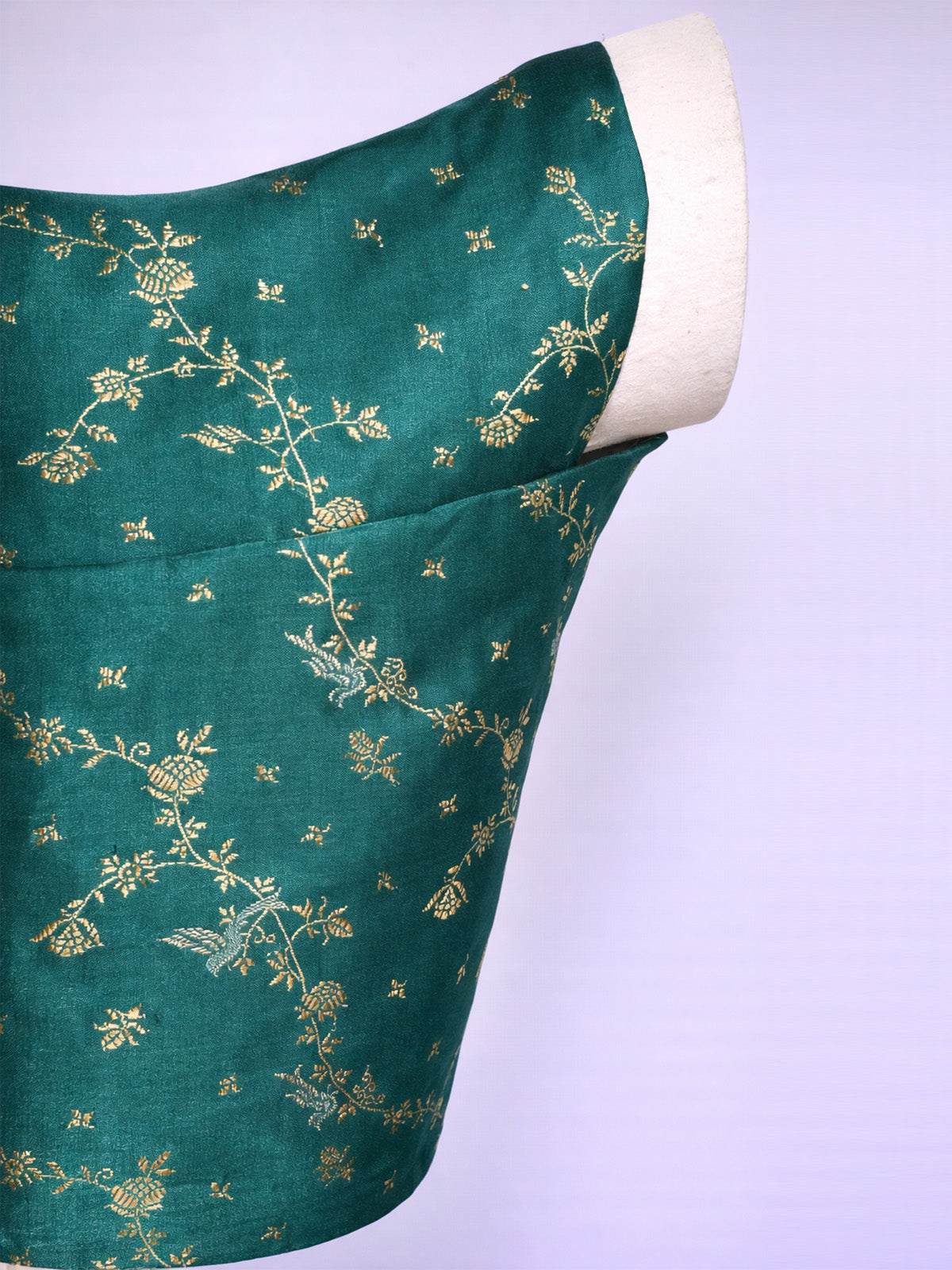 Handwoven Sea-Green Cutwork Banarasi