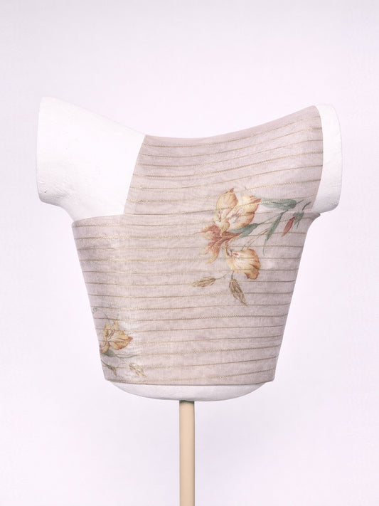 Handwoven Dusty Mauve Banarasi Fabric