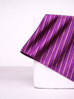 Handwoven Purple Cutwork Silk Pocket Square