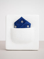 Handwoven Navy Georgette Pocket Square