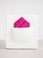 Handwoven Fuchsia Silk Pocket Square