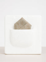 Handwoven Beige Georgette Pocket Square